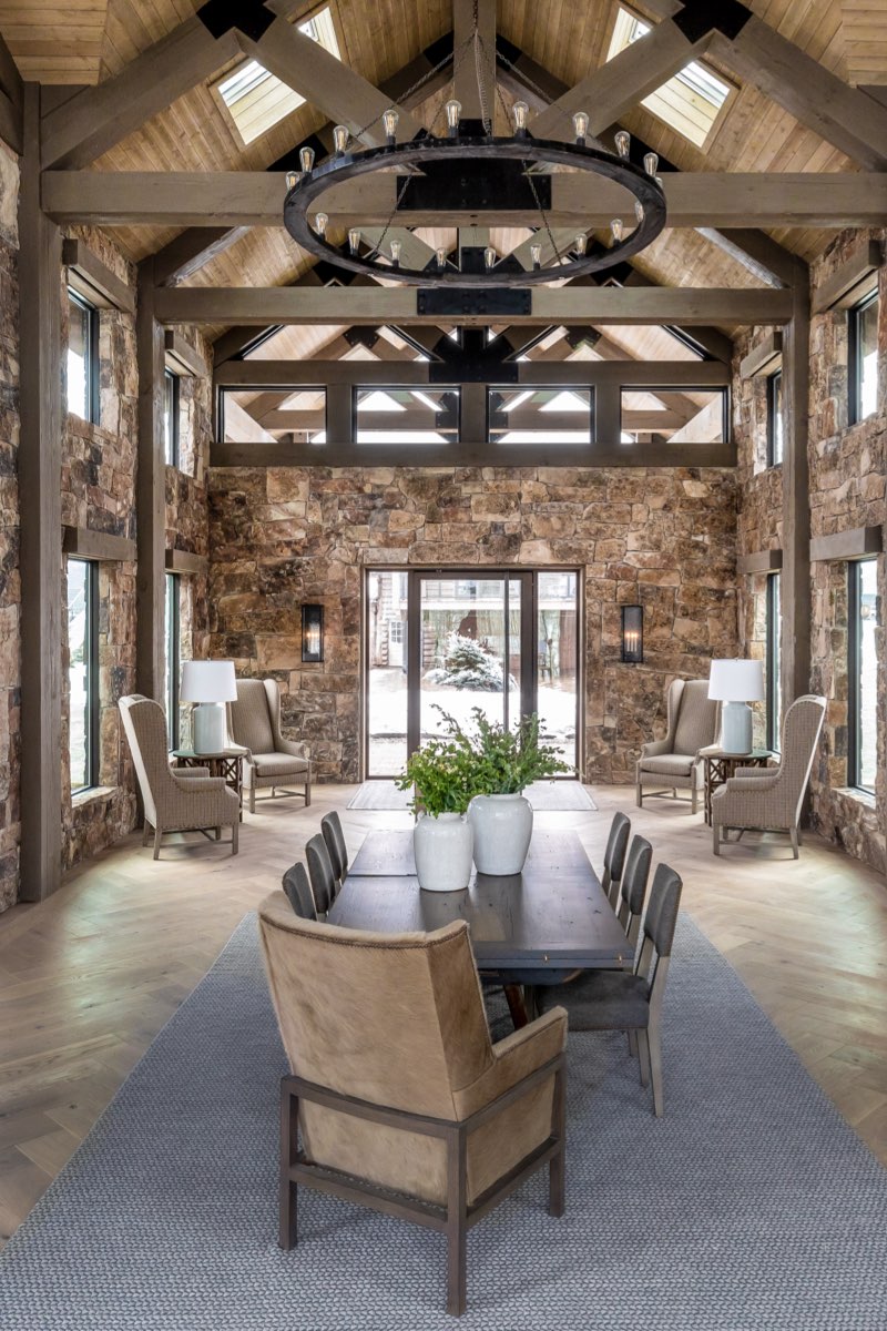 Into the Woods, Interior Design, Bond Design Company, Dining Room, Chairs and Lights