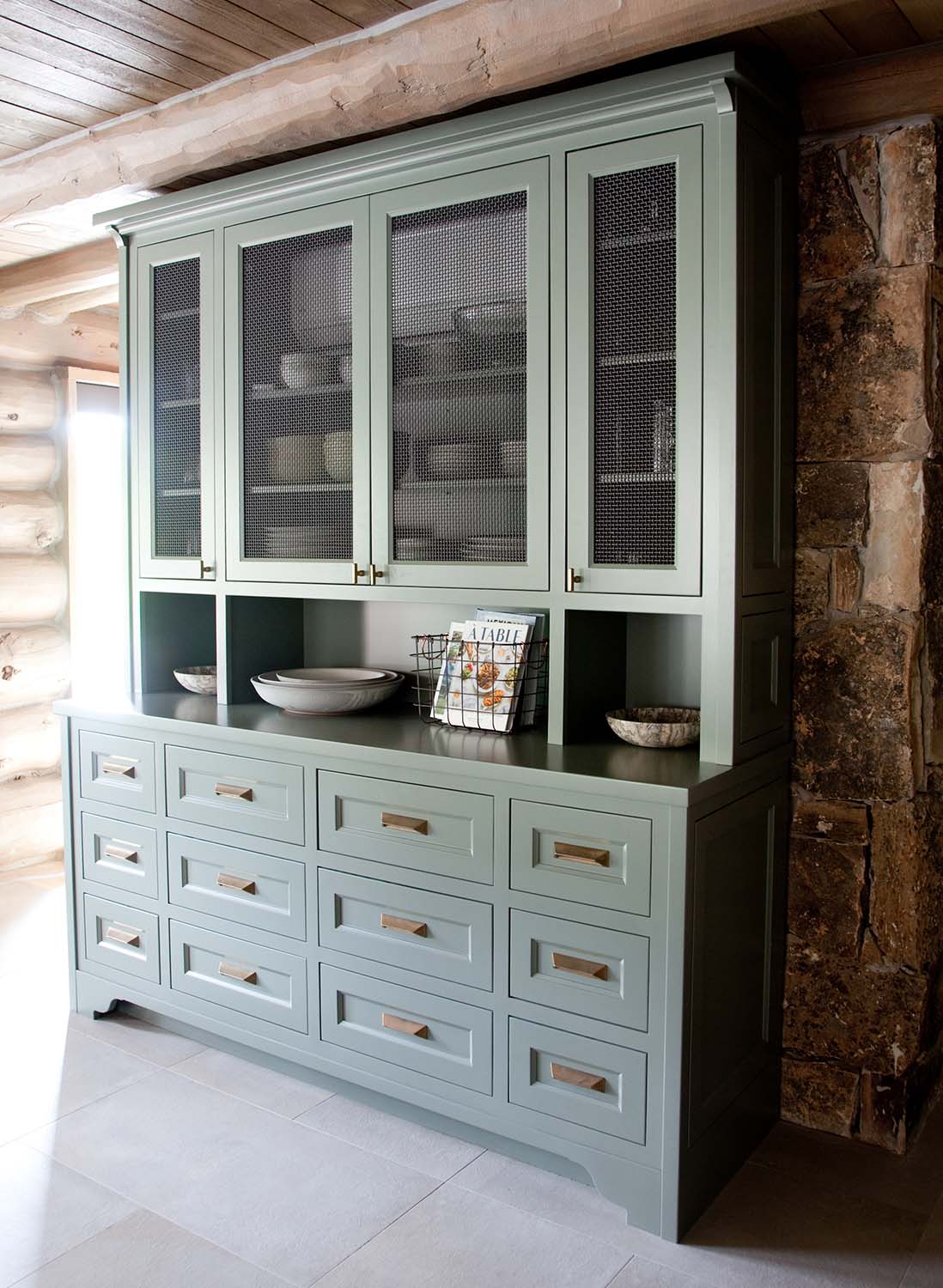 Painted Kitchen Hutch