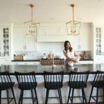 Midway Farmhouse, Bond Design Company, Kitchen, Island and Chairs, Chicken