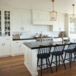 Midway Farmhouse, Bond Design Company, Kitchen, Island and Chairs