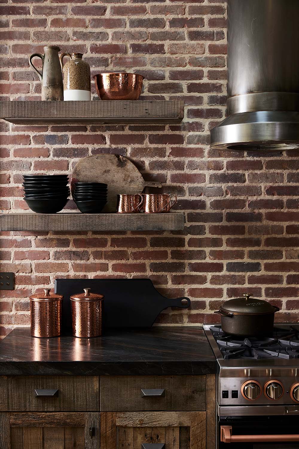 Vintage Kitchen with Copper Kitchen Accessories