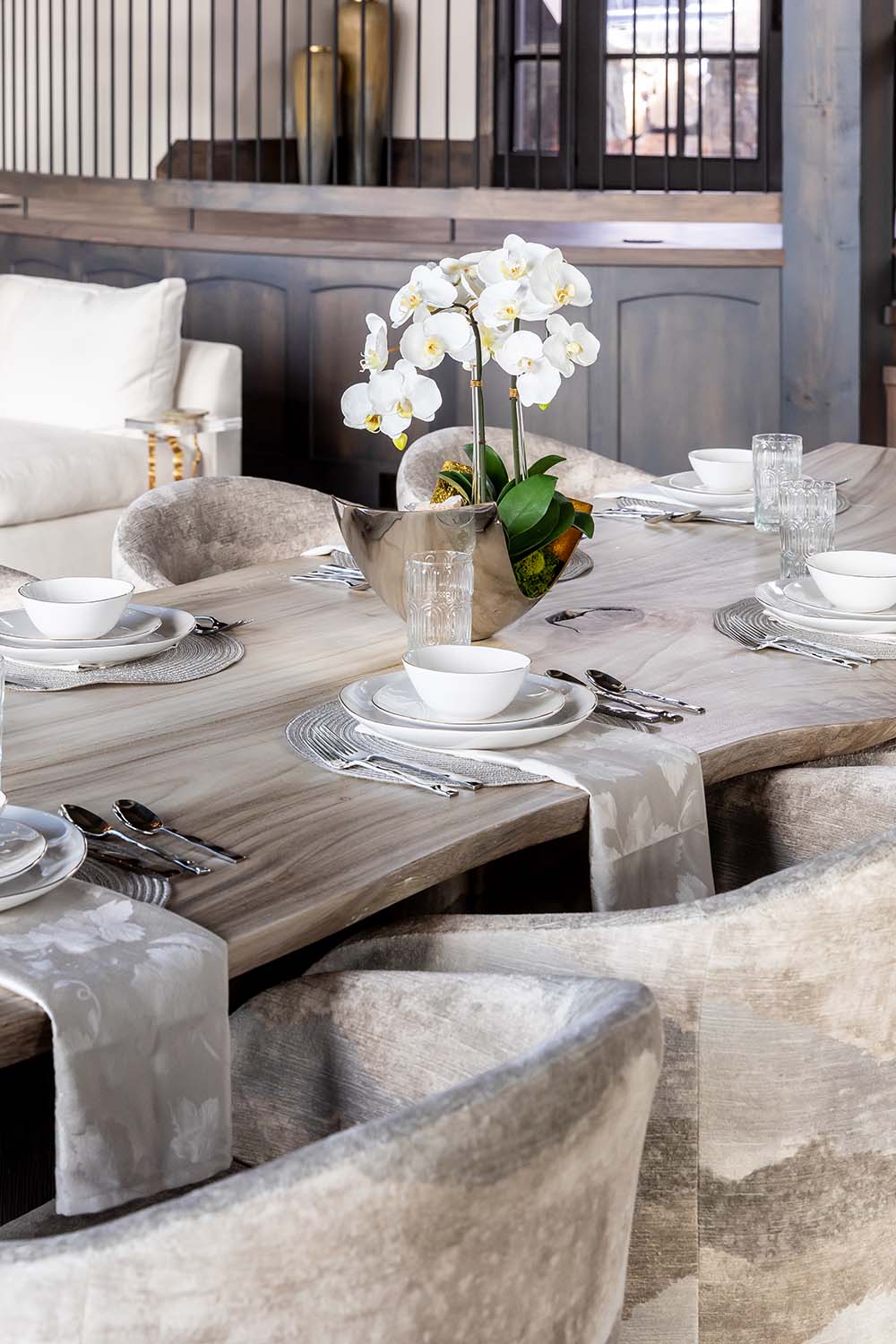 Elegant holiday tablesestting by Bond Design Company
