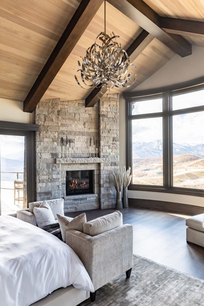Mountain modern master bedroom