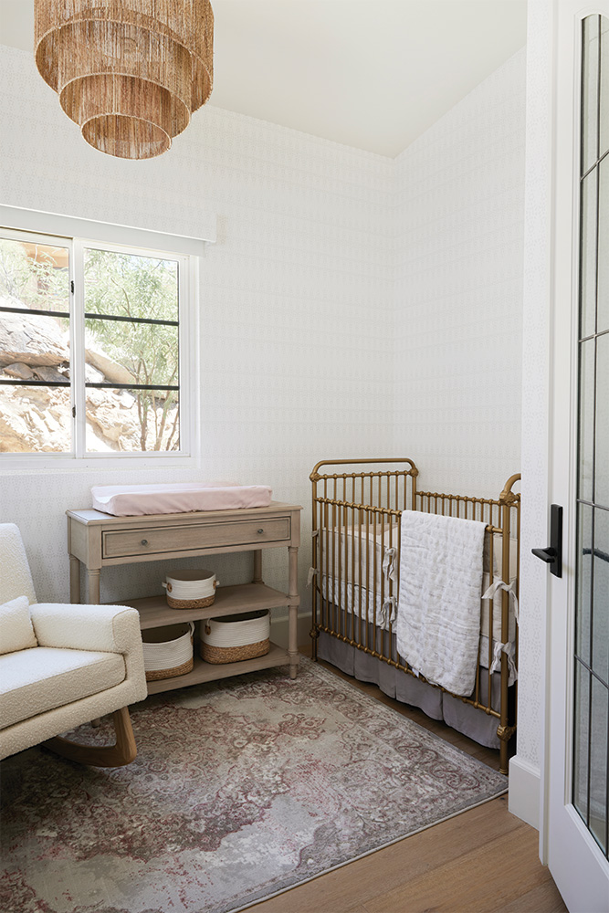 Kid's Bedroom, Nursery Design, Vintage Brass Crib, Pottery Barn Kids, Kid's Interior Design, Bond Design Company